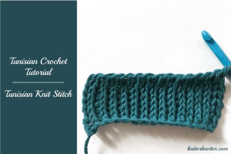 Tunisian crochet tutorial - Knit stitch