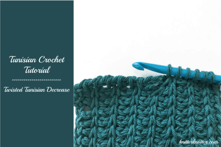 Tunisian crochet tutorial – Twisted Decrease