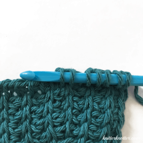 Tunisian crochet tutorial - Decrease - KnitterKnotter