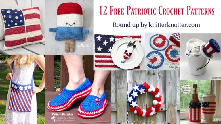 12 Free patriotic crochet patterns for July 4th