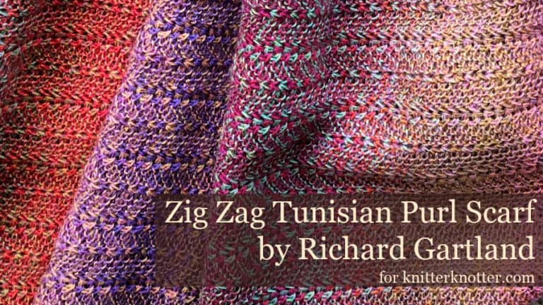 Zig Zag Tunisian Purl Scarf – Free Pattern!