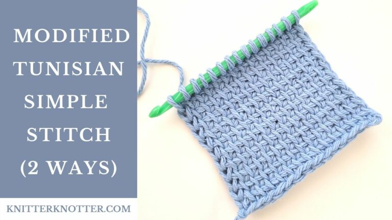 Tunisian Crochet Tutorial – Modified Simple Stitch (2 ways)