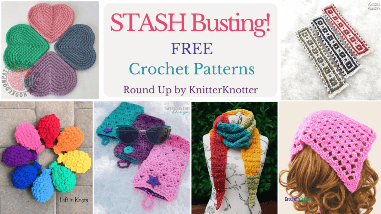 Quick Easy and Free Stash Busting Crochet Patterns Round up Title Page image