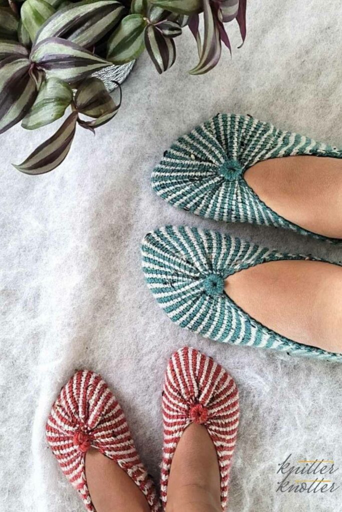 Kritka Tunisian Crochet Slippers Free Crochet Pattern 9 sizes
