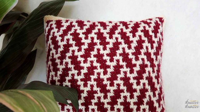Latika Tunisian Mosaic Pillow – Free Crochet Pattern