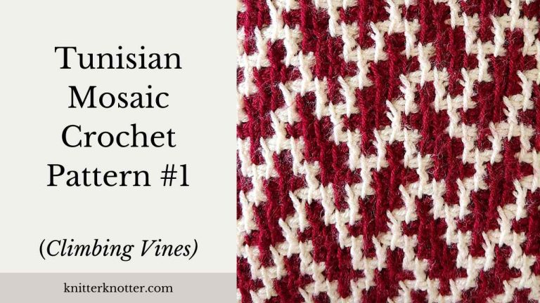 Tunisian Mosaic Crochet Pattern #1 – Climbing Vines