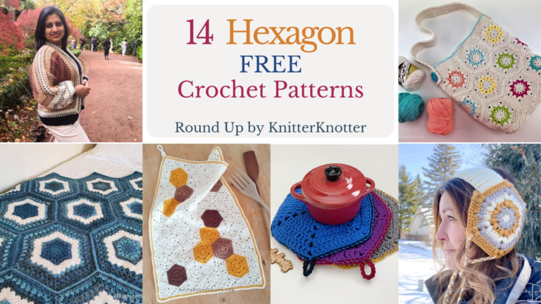 14 Crochet Hexagon Patterns for All Skill Levels Round Up KNitter Knotter