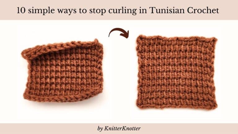 10 simple ways to stop curling in Tunisian Crochet
