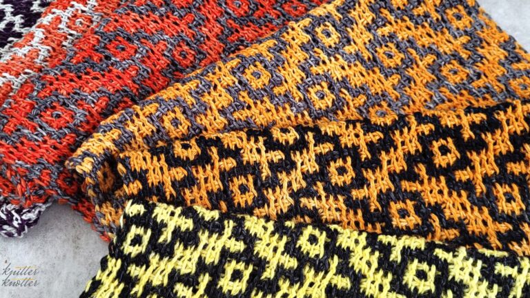 Free Tunisian Mosaic Scarf Pattern: Priya Mosaic Scarf