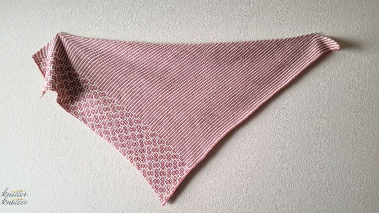 Easy Tunisian Mosaic Crochet Triangle Shawl: Free Pattern