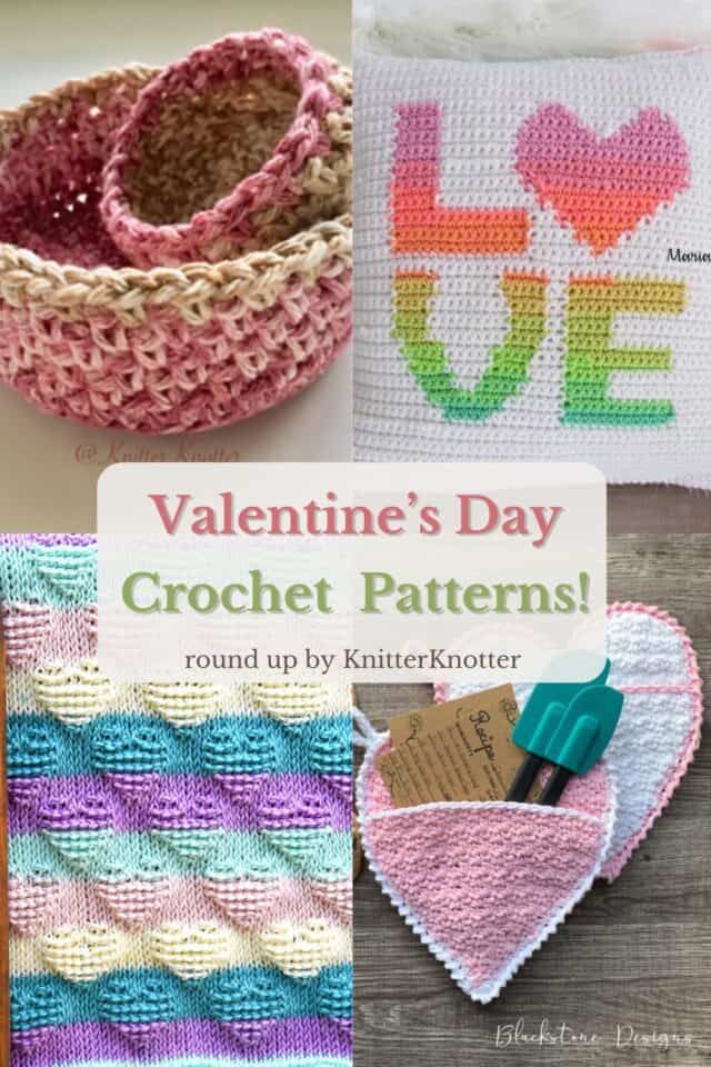 Love Crochet Bow Valentine's Day