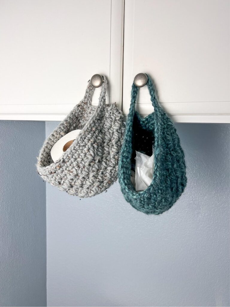 Gorgeous Multi-Purpose Crochet Hanging Baskets Pattern by Desert Blossom Crafts