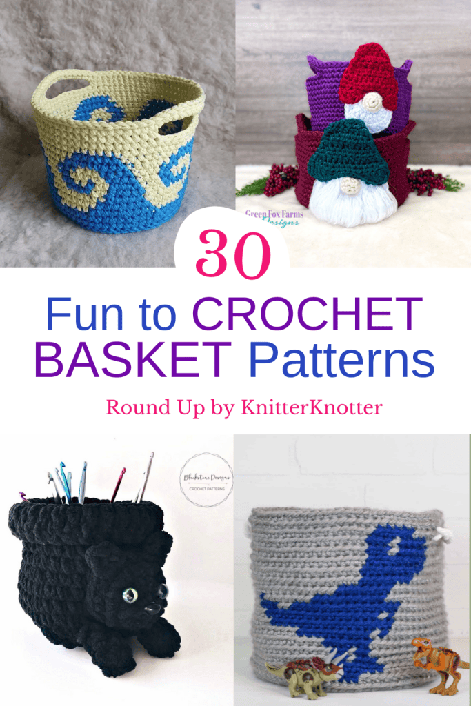 Unusual Crochet Basket Patterns. Different Free Pattern for Baskets. Knitter Knotter