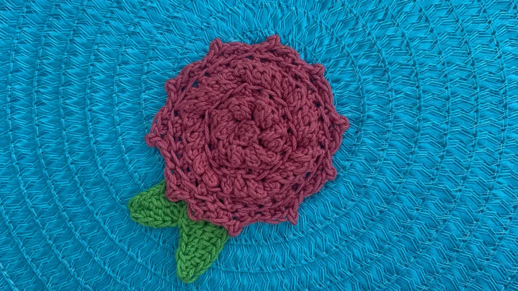 Crochet Flower Applique Free Pattern by Simply Melanie Jane