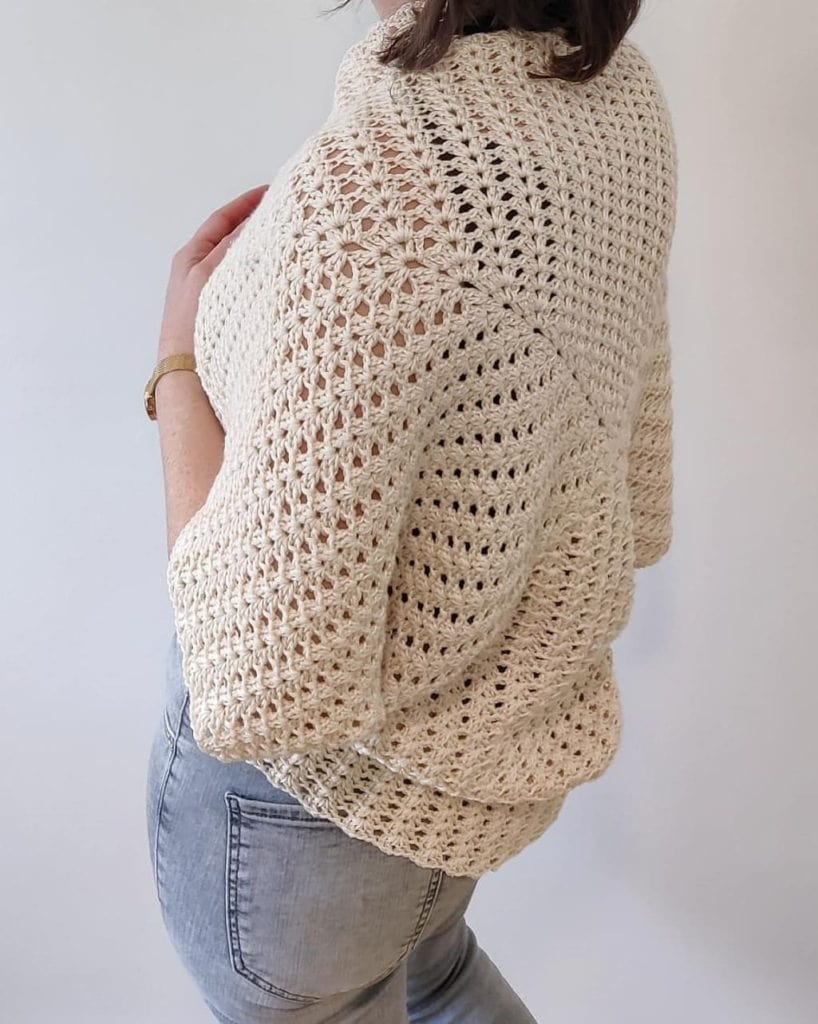 Irish Cocoon Shrug Pattern by Made by Gootie