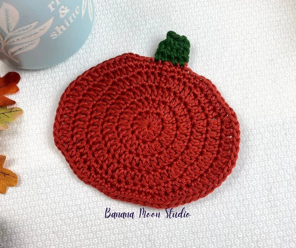 Pumpkin Coaster Pattern by Banana Moon Studio