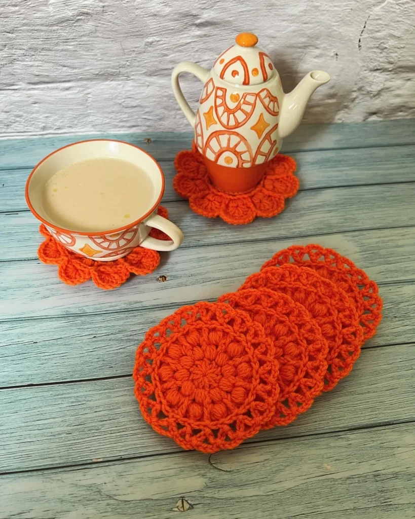 Tea Party Coasters by The Crochet Fix