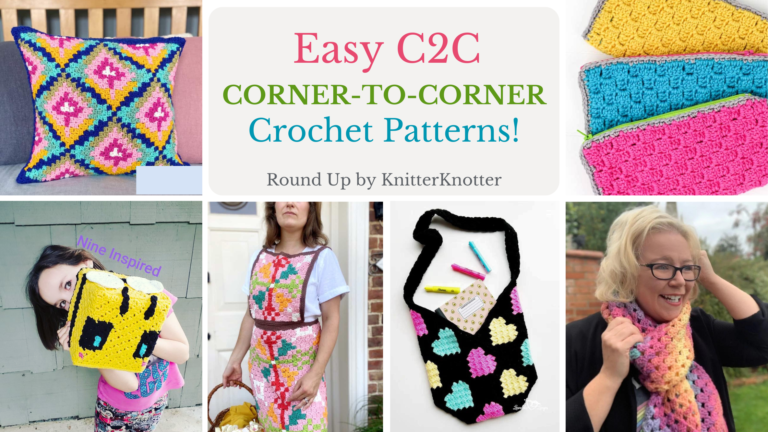 c2c crochet pattern, corner to corner premium and free crochet patterns round up