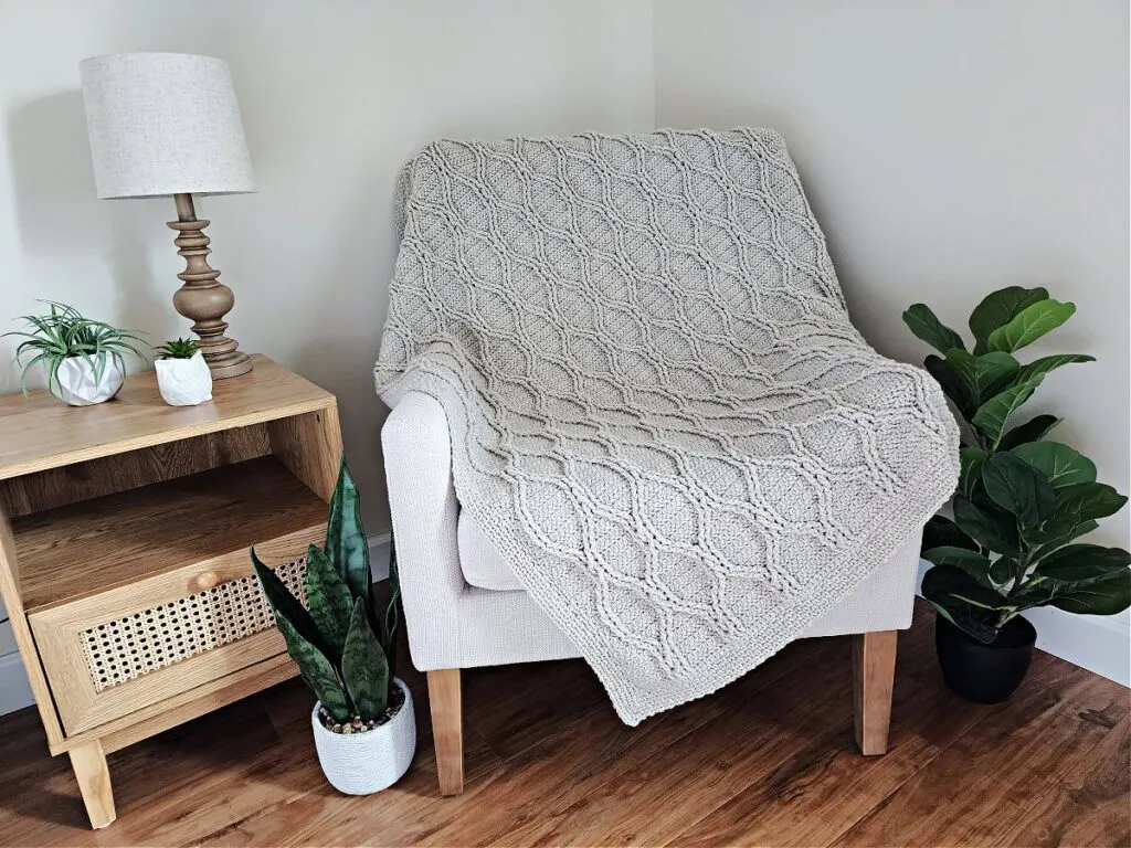 Crochet Cable Blanket by A Crocheted Simplicity
