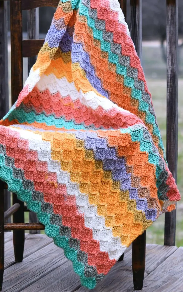Dragon Scales Baby Blanket by Make it Crochet