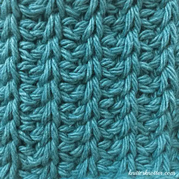 Tunisian crochet tutorial – Twisted Simple Stitch twtss Rib Stitch Knitter Knotter