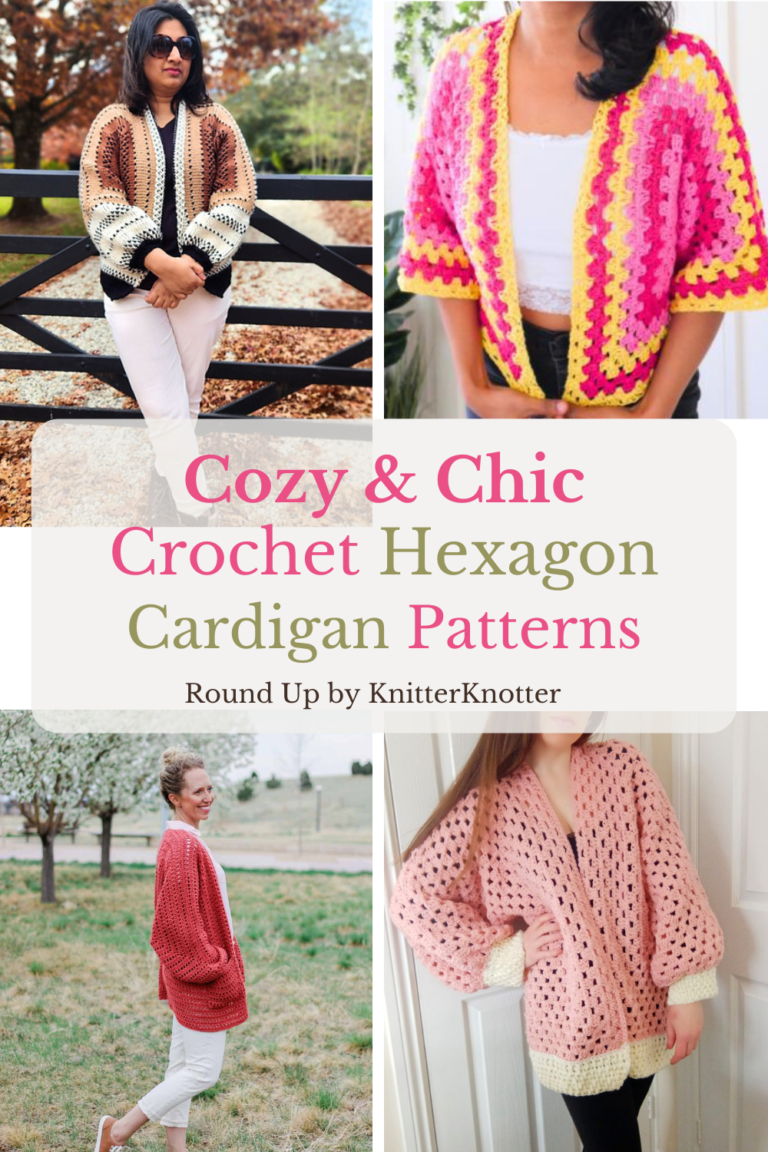 Chic & Cozy Crochet Hexagon Cardigan Pattern Round Up! - KnitterKnotter