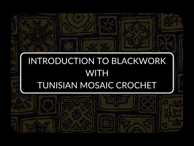 A guide to Blackwork with Tunisian Mosaic Crochet