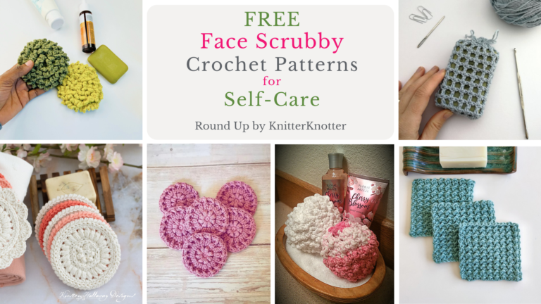 Free Face Scrubby Crochet Patterns Loofahs Face Washcloths Spa Sets round up