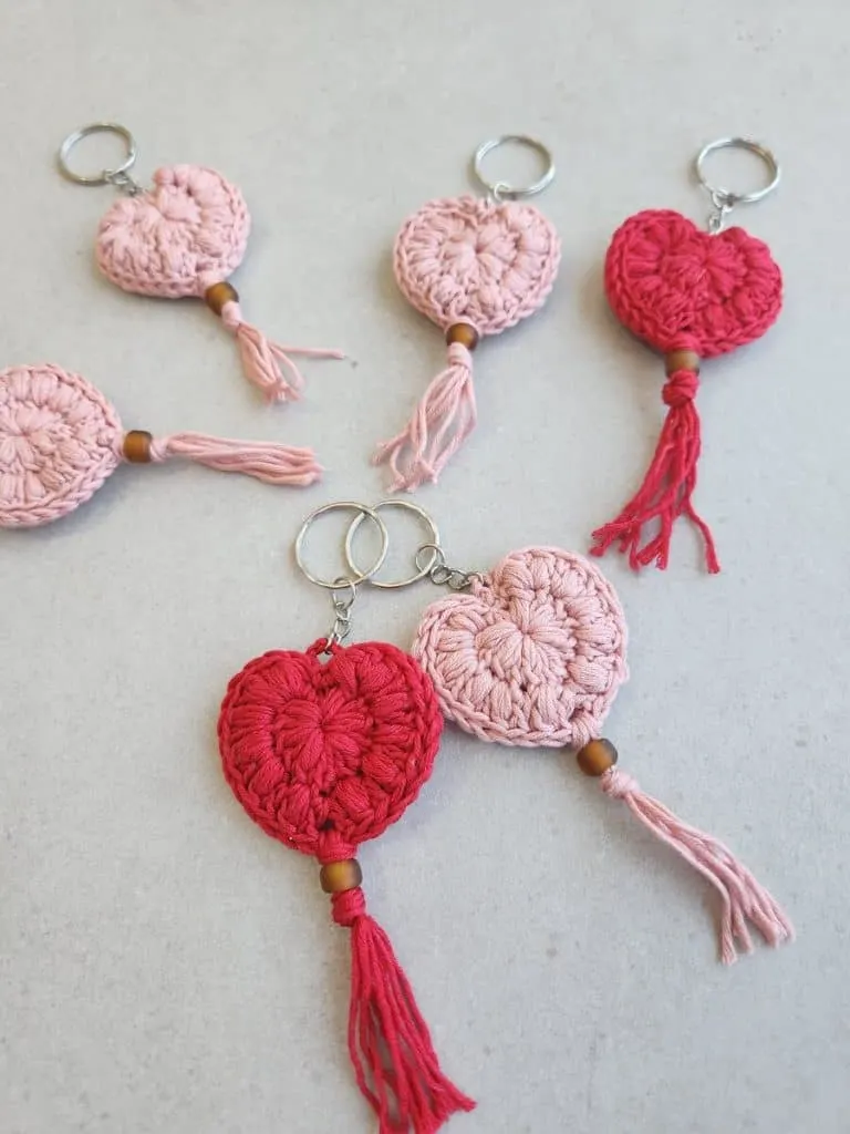 Heart Keychain Free Crochet Pattern by Made by Gootie