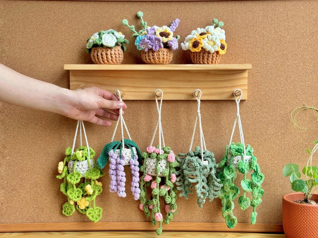 Plant crochet pattern car hanging plant Crochet Pattern PHoa Crochet etsy