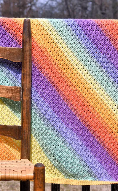 Cross Stitch C2C Baby Blanket by Make it Crochet