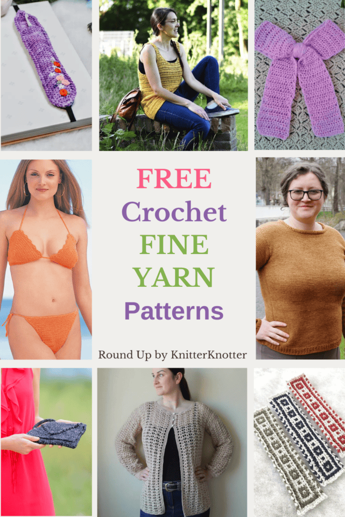 FREE Fingering Weight Yarn Crochet Patterns for Tops & Accessories