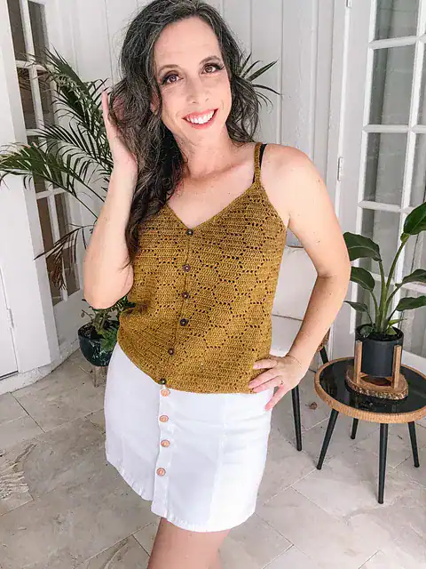Honeycomb Crochet Tank Top by Briana K Designs