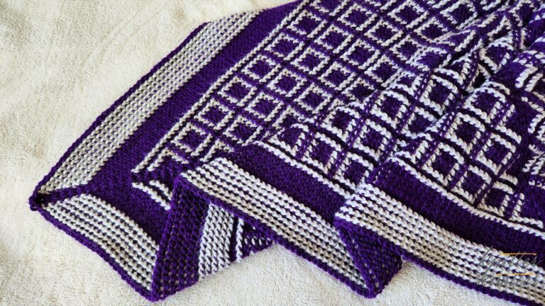 Sara Blanket: Free Tunisian Crochet In-The-Round Blanket Pattern