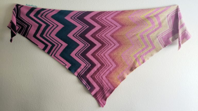 Disha Triangle Beginner Tunisian Crochet Shawl Free Crochet Pattern by Knitter Knotter