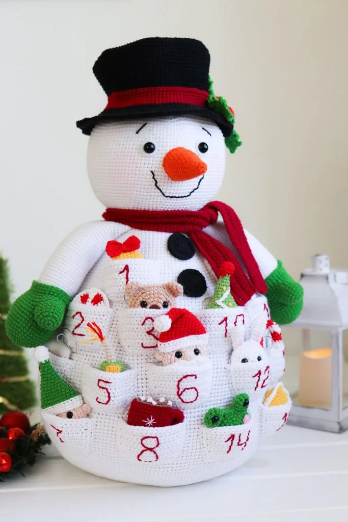 Snowman Man Crochet Advent Calendar Toy