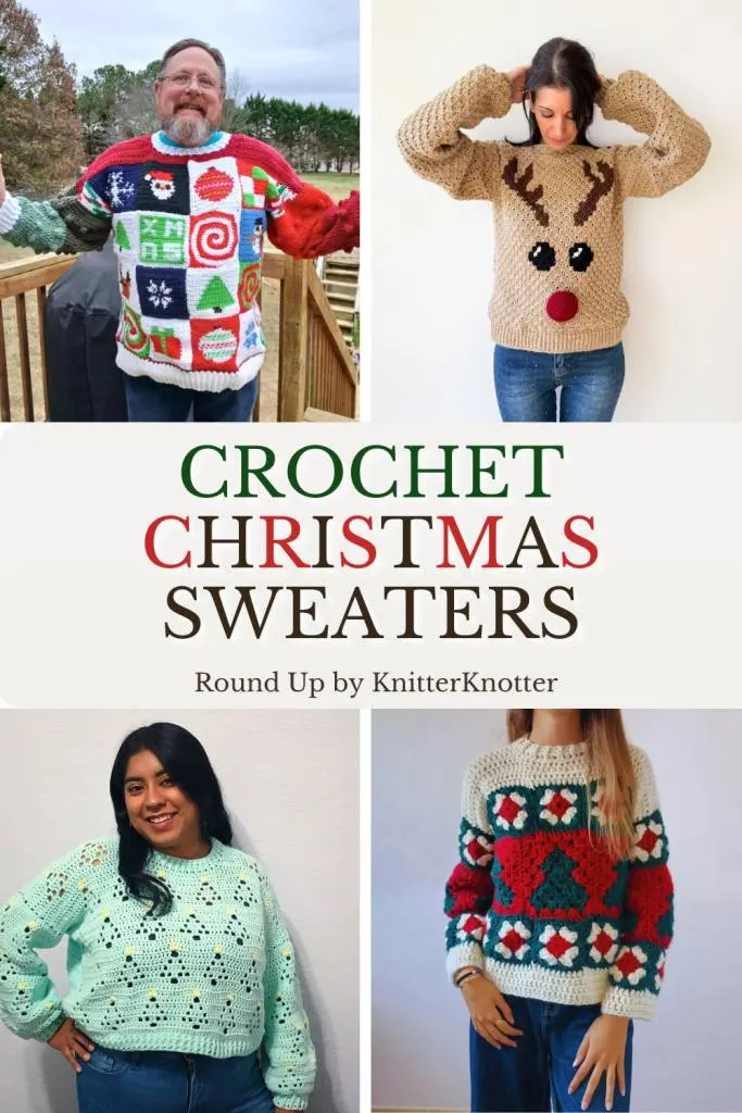 Best Crochet Christmas Sweater Patterns. Easy Novelty Ugly Sweaters