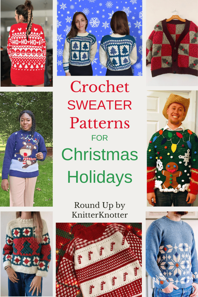 Best Crochet Christmas Sweater Patterns_ Cute Cardigans to Ugly Sweaters