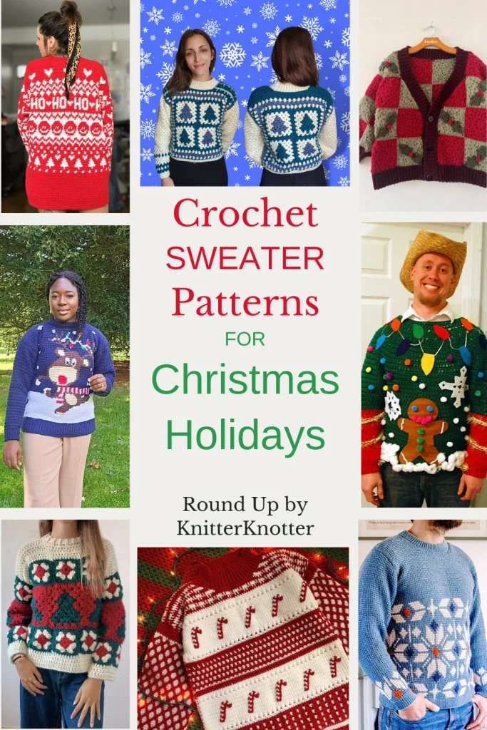 Best Crochet Christmas Sweater Patterns_ Cute Cardigans to Ugly Sweaters
