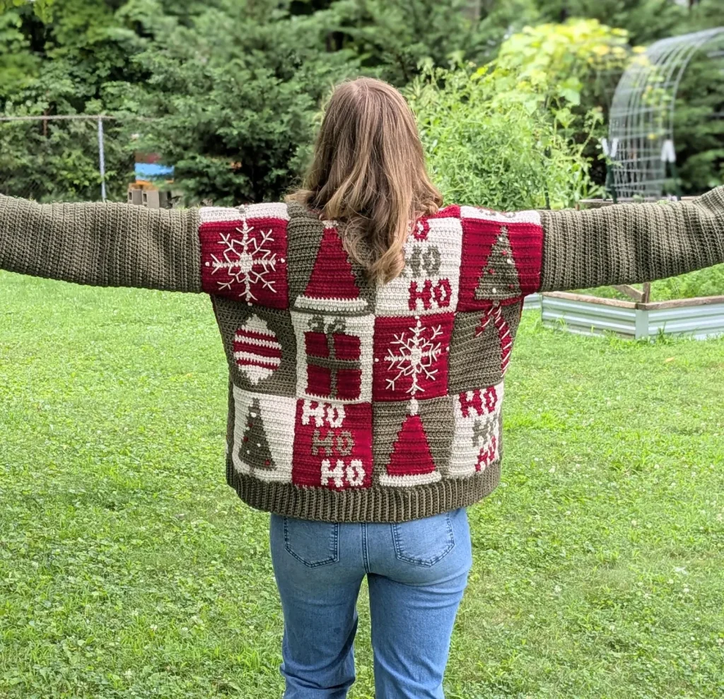 Christmas Cardigan Pattern with Video Tutorial Half Acre Homestead