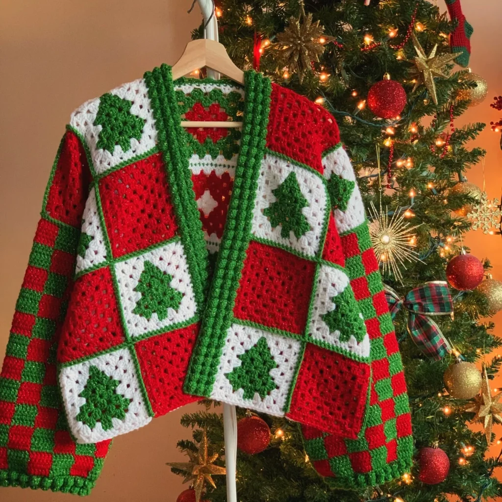 Christmas Crochet Cardigan Pattern 2 Crochet Bao