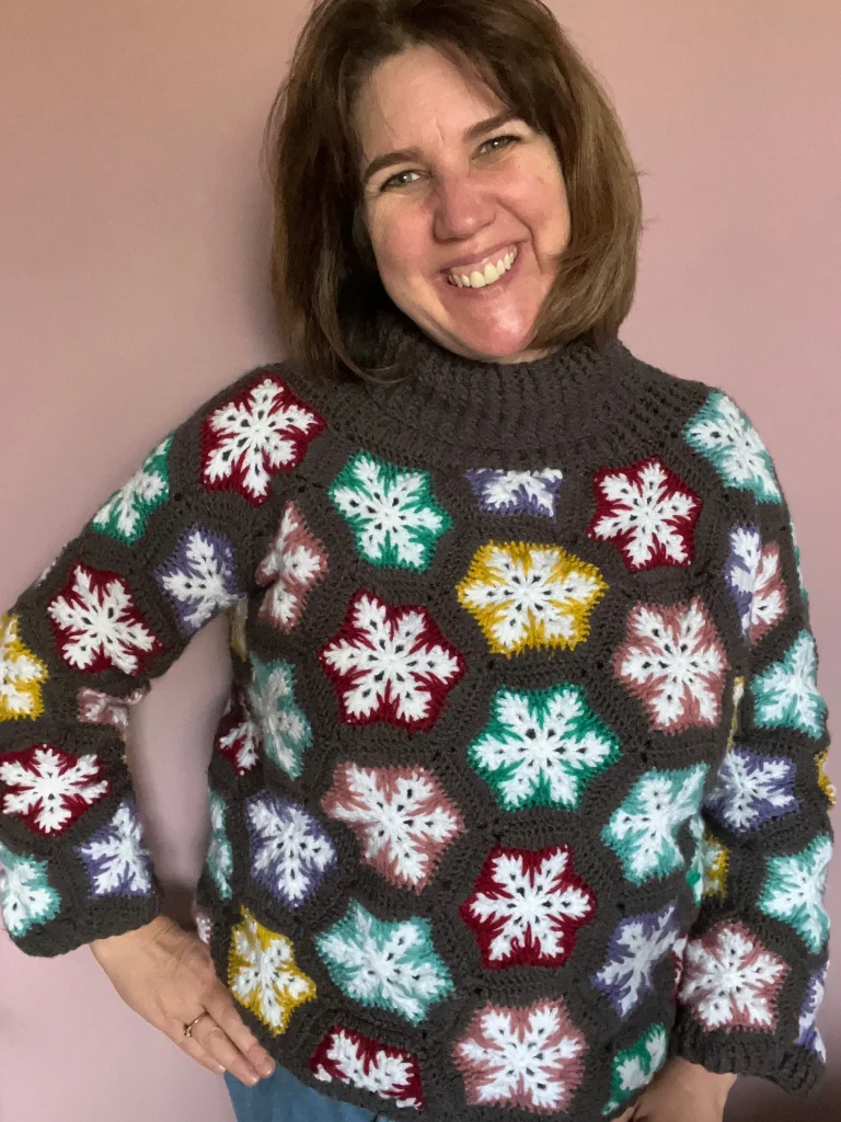 Granny Square Snowflake Jumper Pattern Sam Sabido