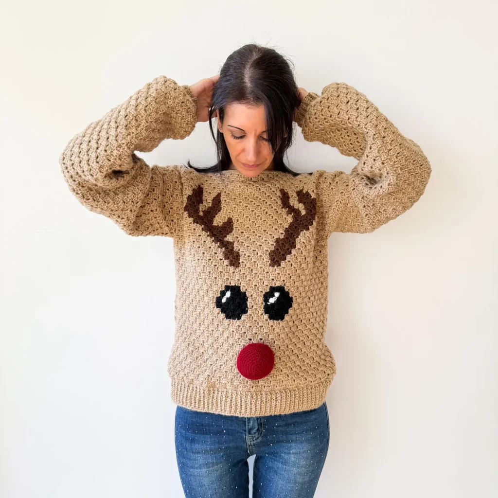 Rebecca The Reindeer Jumper Crochet Pattern