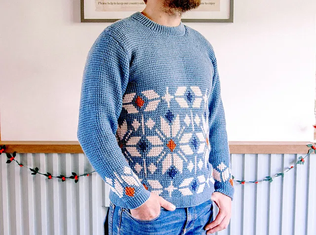 Winter Walk Men's Nordic Christmas Jumper Two for joy