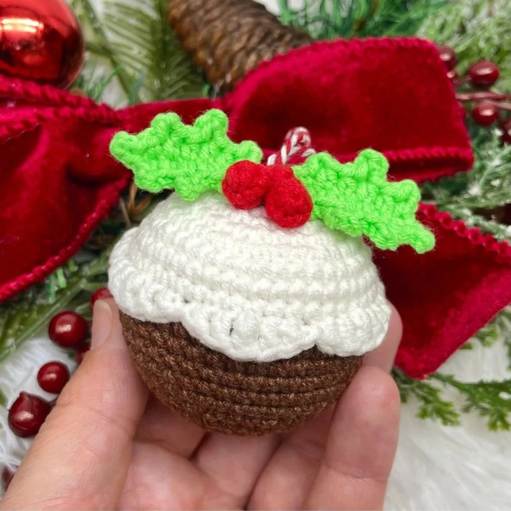 Crochet Christmas Pudding Decoration &ndash; Cuddly Stitches Craft