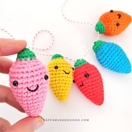 Free Christmas Lights Amigurumi Pattern – Raffamusa Designs