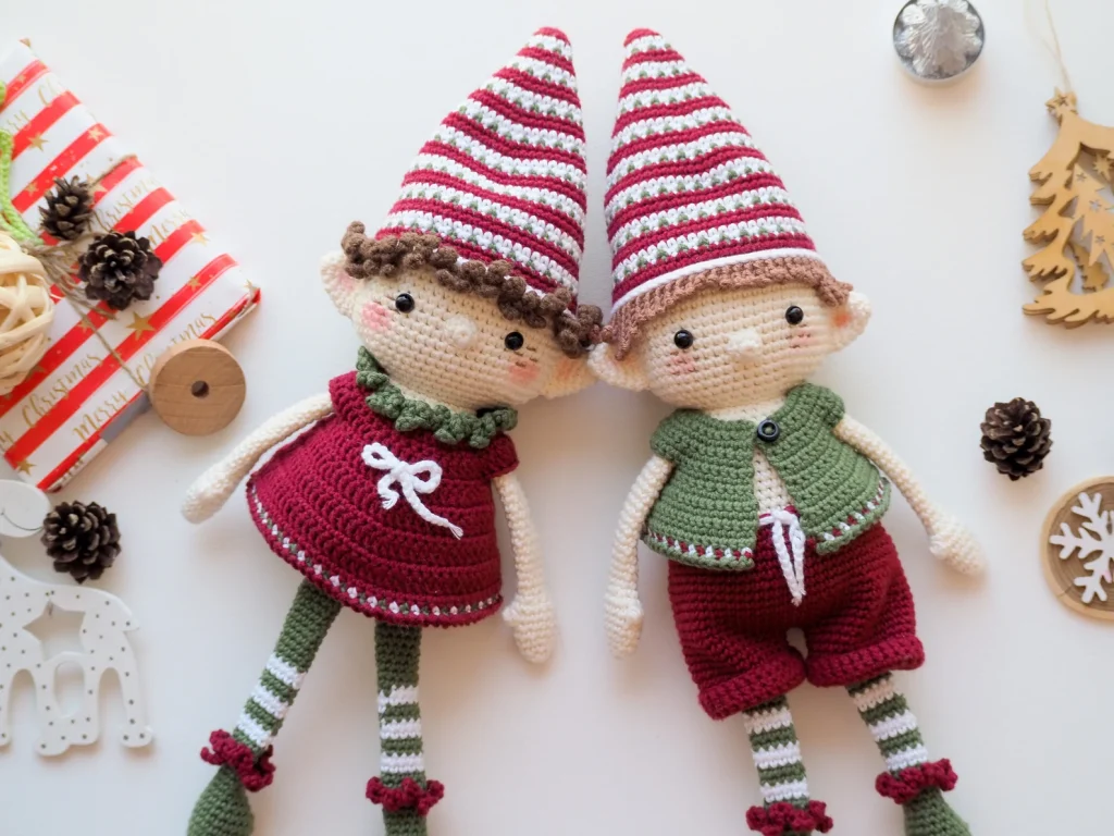 
Crochet Christmas Elves Pattern, Christmas Doll (PDF)
 etsy
