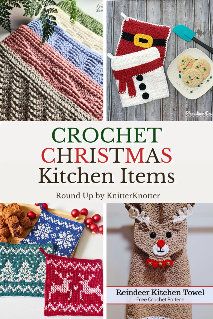 Christmas Crochet Kitchen Items & Dining Patterns for Festive Decor
