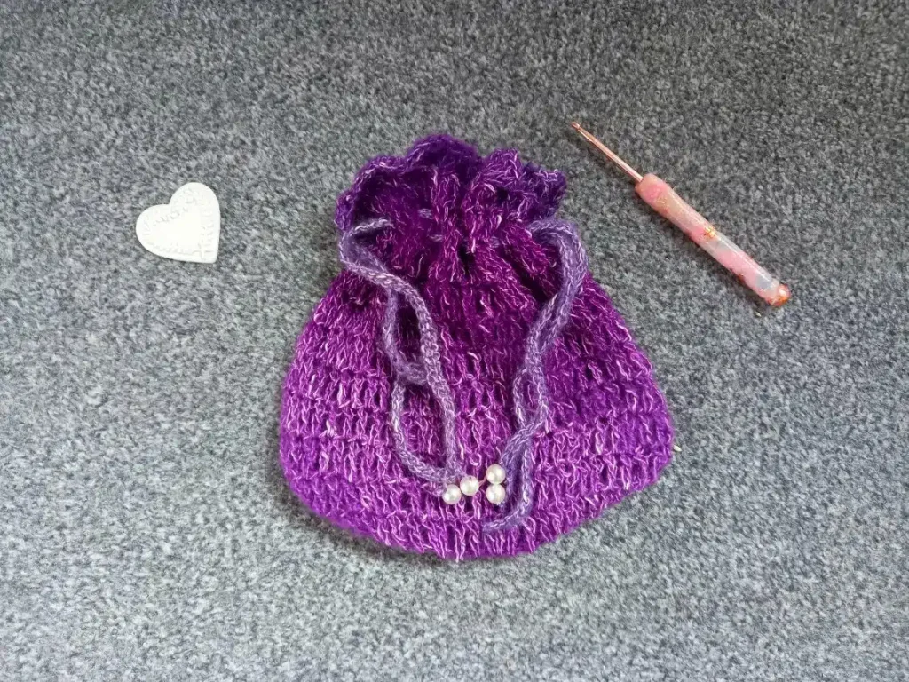 Crochet Victorian Drawstring Purse Pattern Selina Veronique