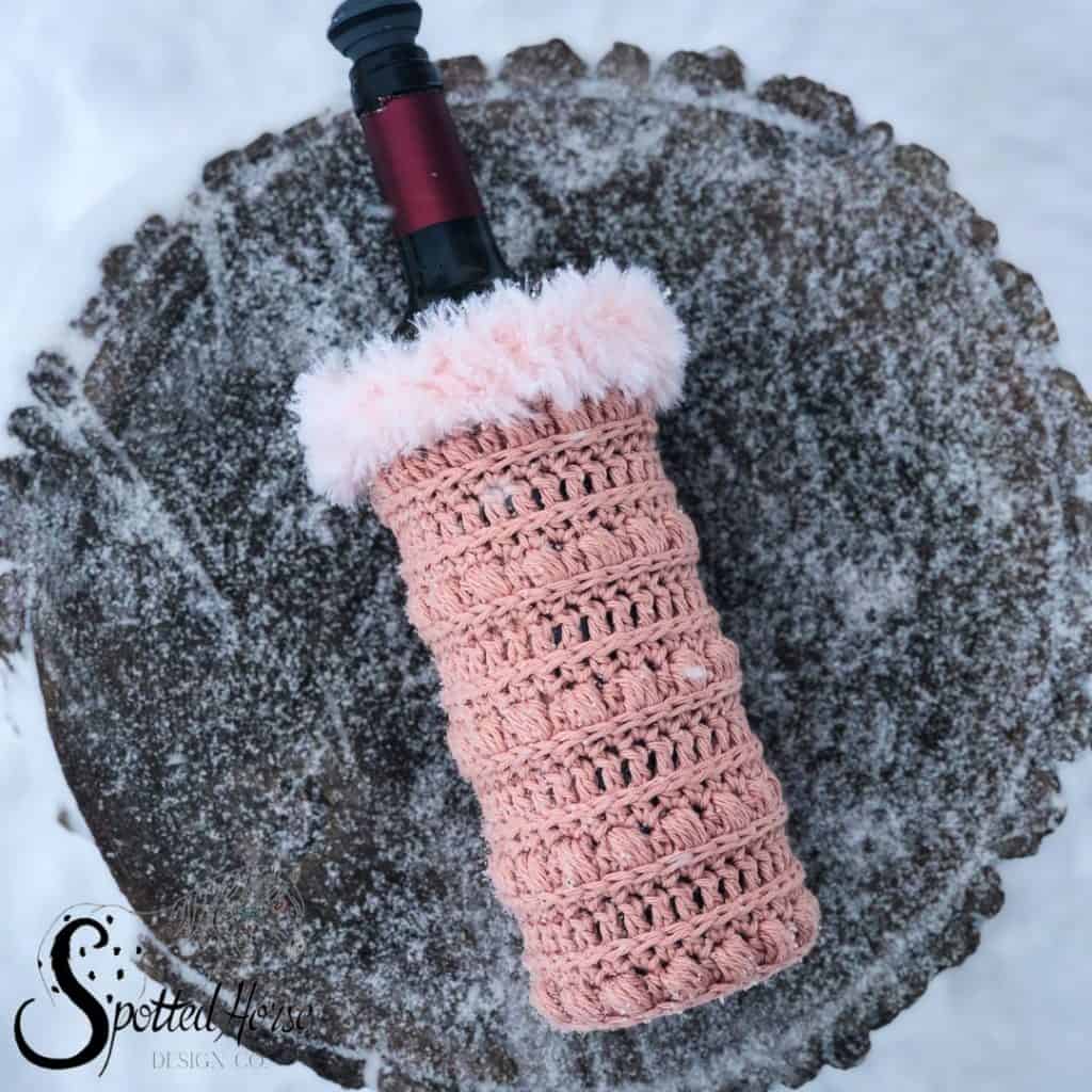 Crochet Wine Bottle Holder – Free Pattern by Spotted HOrse Design co